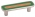 Poignée de porte ou tiroir de meuble et placard design en zamak nickel mat vert et orange entraxe 96 mm, MOSAIC Long