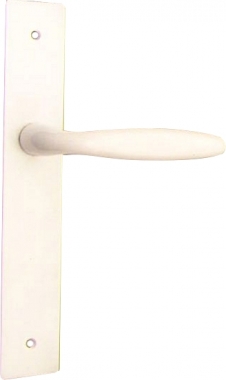 Poignée de porte intérieure design en Inox sur plaque BdC entraxe