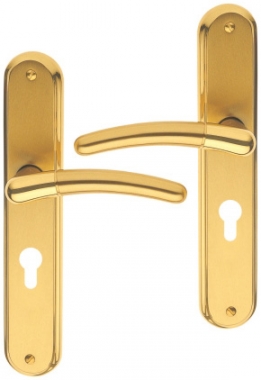 Poignée de porte dorée or mat
