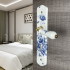2 poignées de porte Porcelaine modèle Bleuet – Entrée de Clé – Entraxe 195 mm