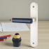 Pack Duo Butée de sol et Poignée de porte en Bois bleu CRAYON, style Arty Fantaisie